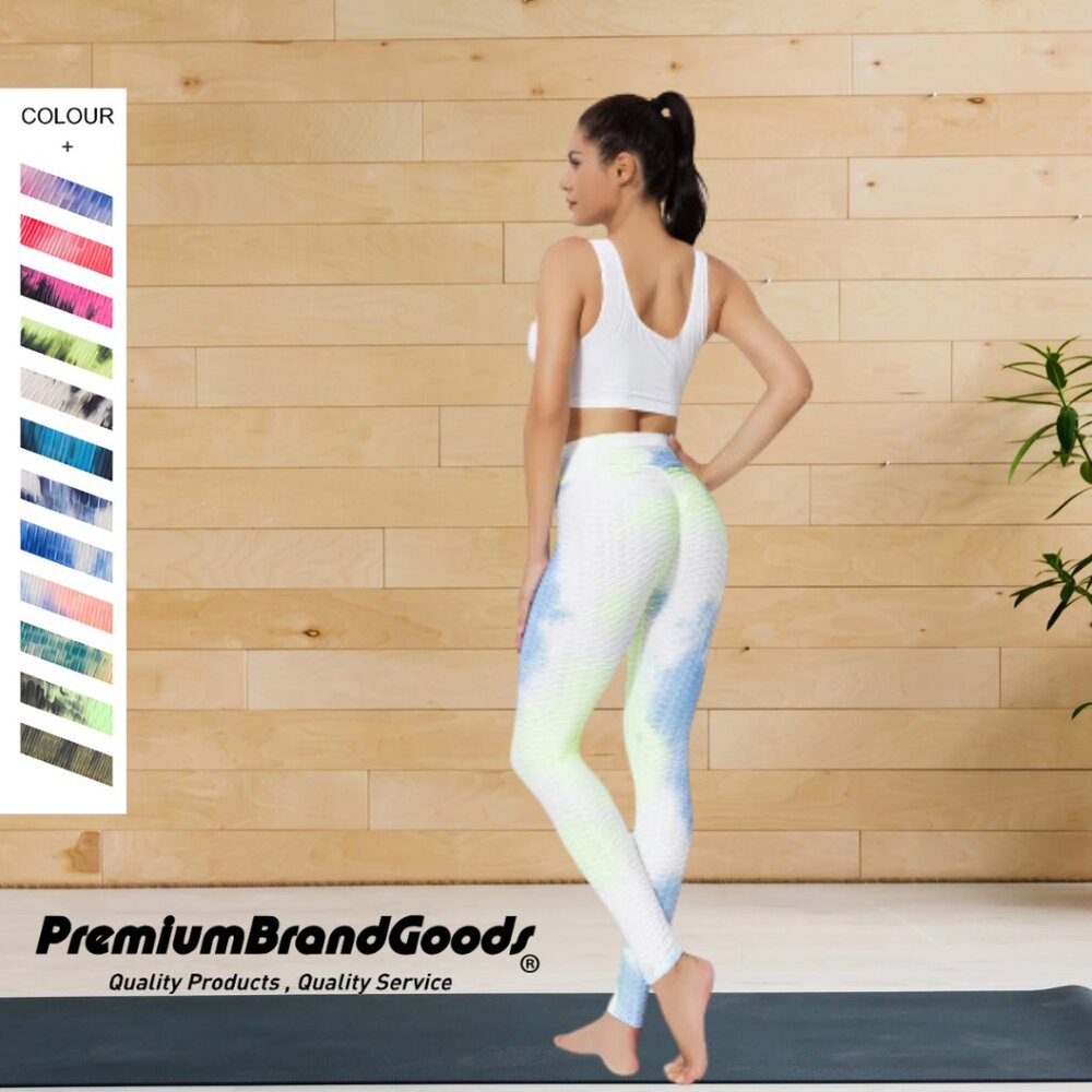 Women's Stretchy Tiktok Yoga Tie Dye Leggings Athleisure 6 Pack